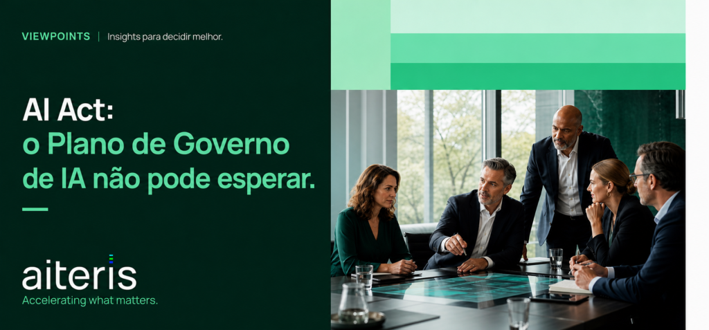 Banner Viewpoints da aiteris sobre o AI Act e a necessidade de um Plano de Governo de IA